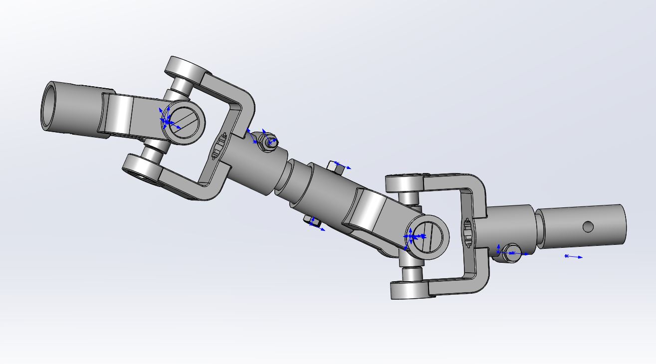 3D модель Карданная передача сборка SolidWorks 2015