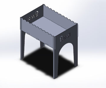 3D модель Мангал из конструкционной стали 2мм