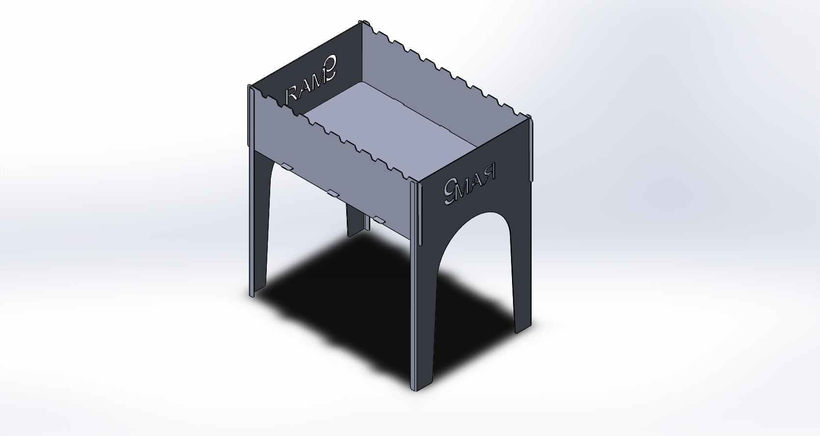 3D модель Мангал из конструкционной стали 2мм