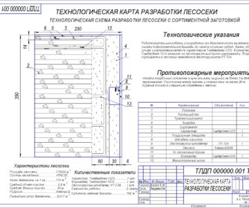 Чертеж Организация лесосечных работ с годовым объемом 160 тыс.м^3