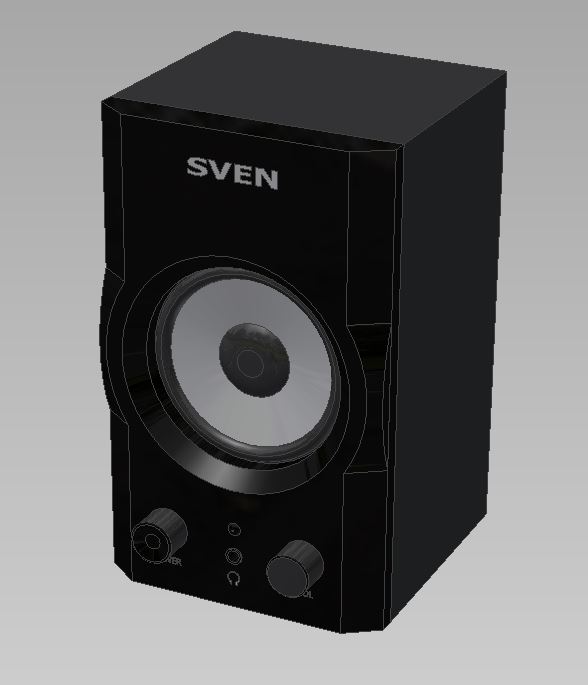 3D модель Колонка SVEN SPS-605 (black) сетевая