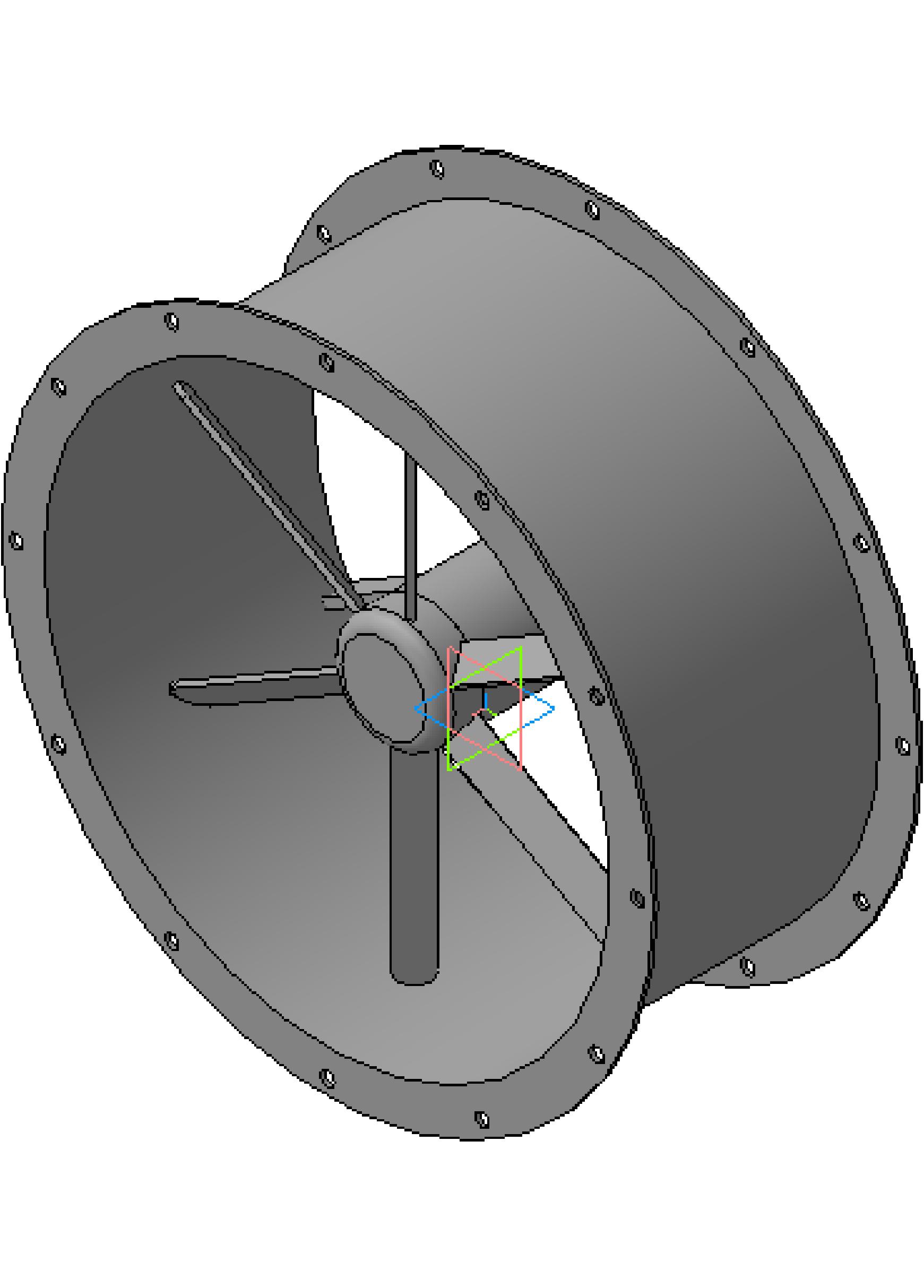 3D модель Вентилятор осевой ДУ 400