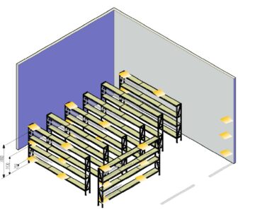 3D модель Архивная комната со стеллажами