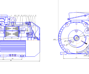 Чертеж "Проектирование асинхронного двигателя с короткозамкнутым ротором"