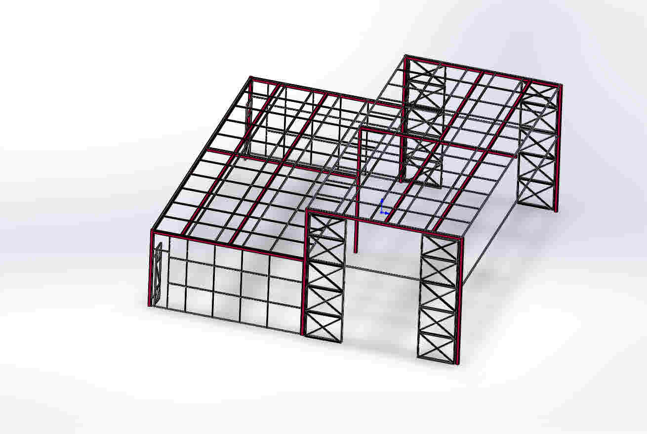 3D модель Покрасочная камера 11000*11000*5000