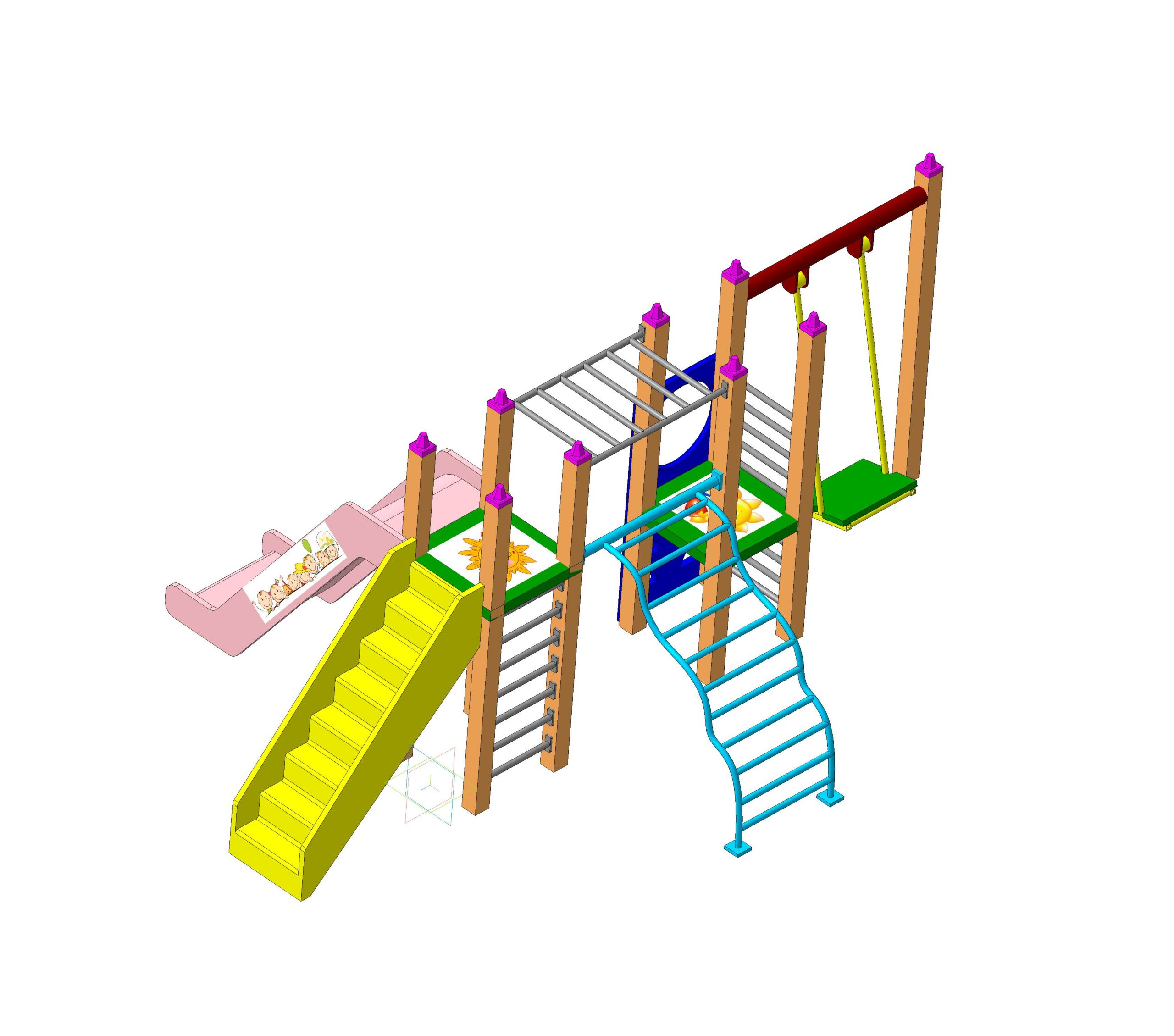 3D модель Детская спортивная площадка