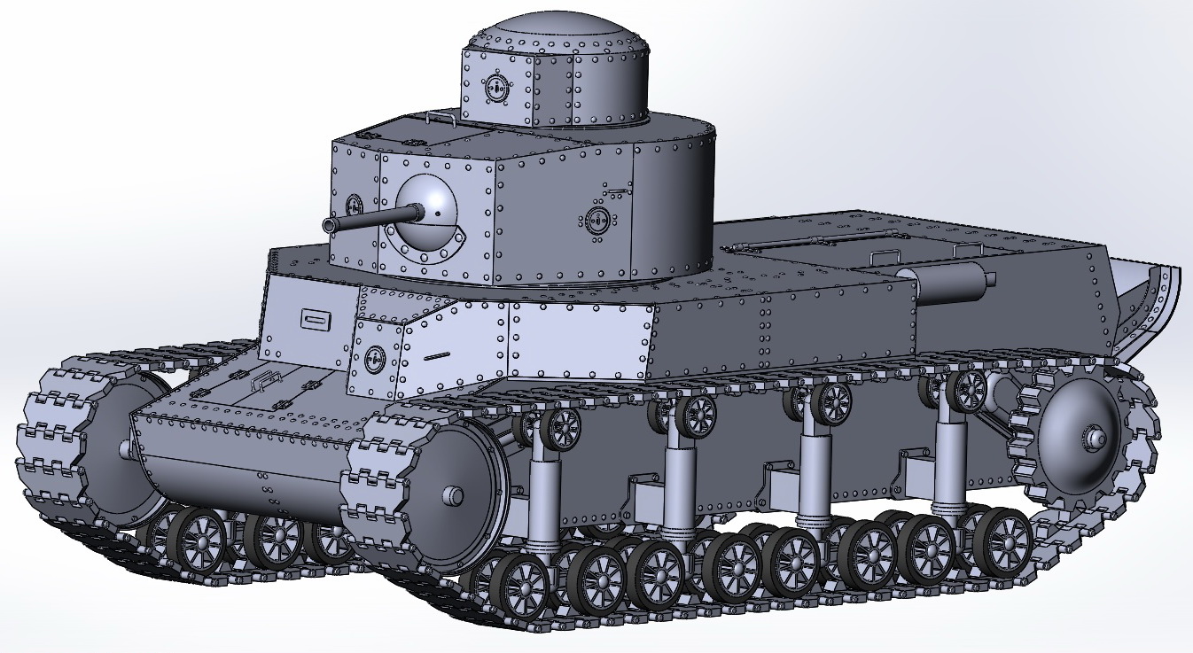 3D модель Маневренный танк Т-24