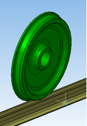 3D модель Колесо-рельс