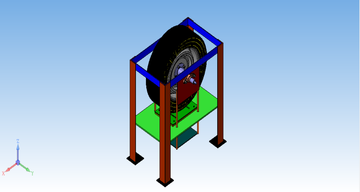 3D модель Стенд для исследования характеристик шин