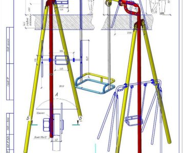 3D модель Качели для возраста от года до пяти лет