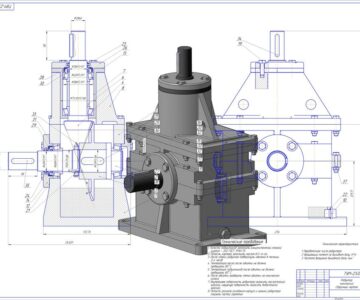 3D модель Конический редуктор u=2,8