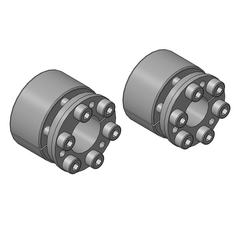 3D модель Втулка зажимная KLDA020 и KLDA 025