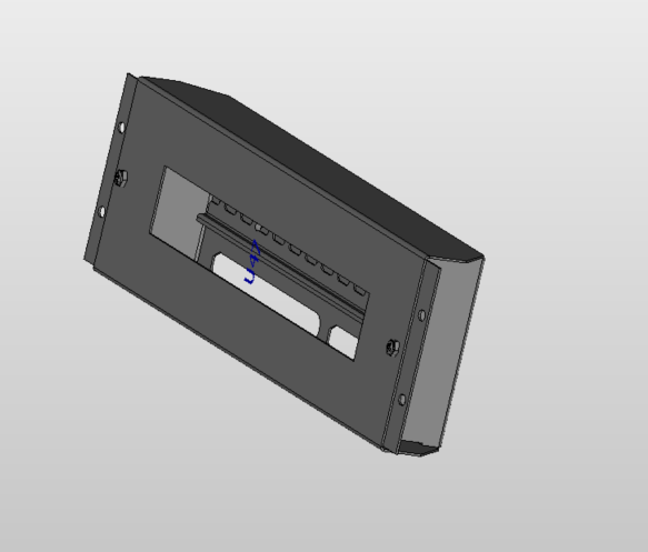 3D модель Распределительный корпус для крепления модульных компонентов, крепление на раму 19", 18 модулей (17,5мм)