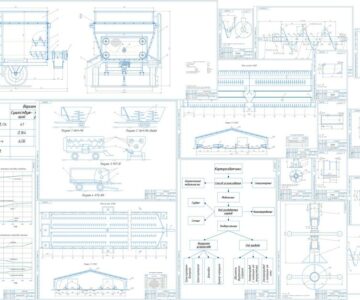Чертеж «Механизация молочно-товарной фермы с разработкой конструктивной схемы мобильного раздатчика-смесителя»