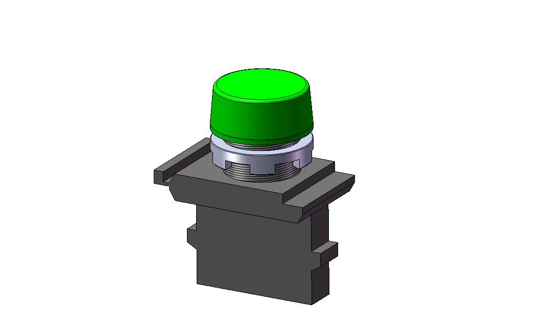 3D модель Сигнальная лампа со встроенным светодиодом зеленая ML1-100G 1SFA 611 400 R1002