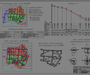 Чертеж Проектирование систем водоснабжения и канализации