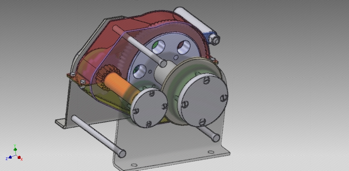 3D модель 3D модель ручной лебедки 0,1т