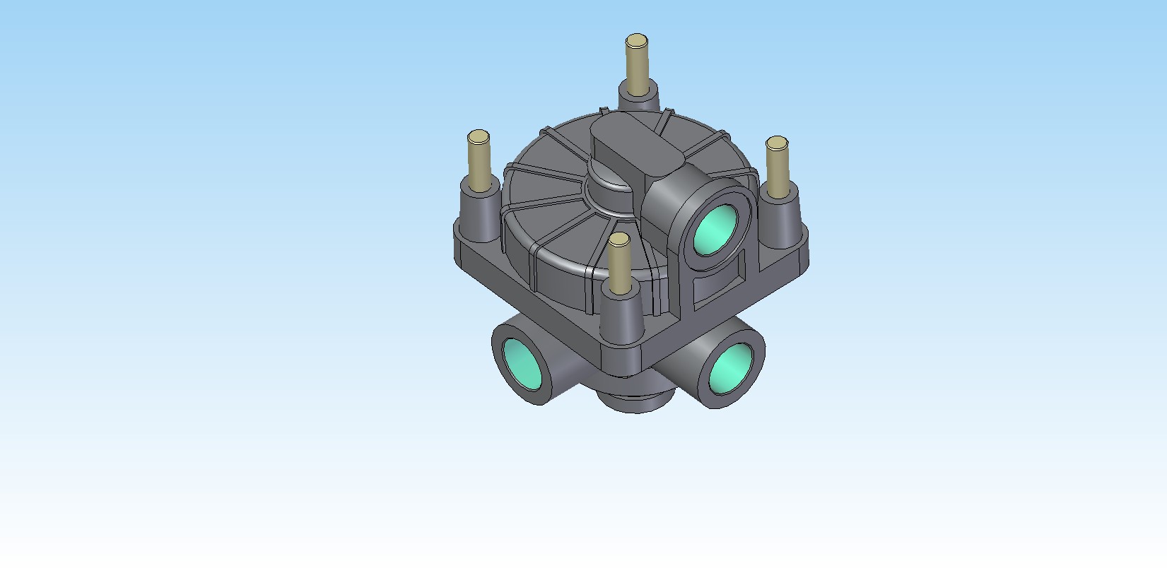 3D модель Клапан ускорительный (КАМАЗ) 64221-3518010