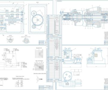 Чертеж Проектирование фрезерно-сверлильно-расточного обрабатывающего центра с подробной разработкой привода главного движения