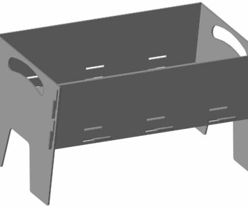 3D модель Сборный мангал  260х260х480 мм