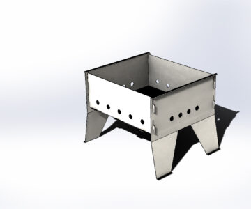 3D модель Мангал разборный 484(404)х380х340 мм