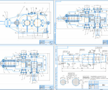 Чертеж Проектирование трехвального редуктора