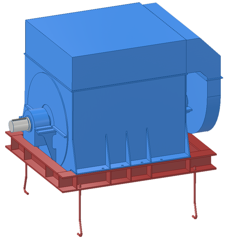 3D модель Электродвигатель АОД-2000-6-750УХЛ1 (2000 кВт; 750 об.мин; 6000 В)