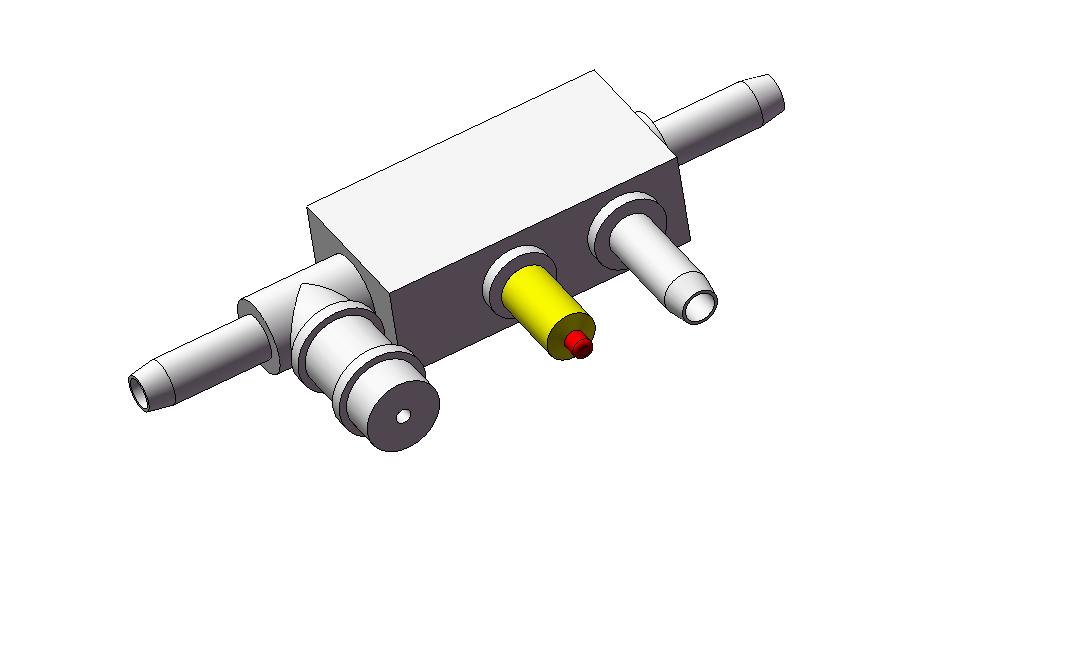 3D модель Корпус с регулятором давления PRV 2060 и датчиком QT