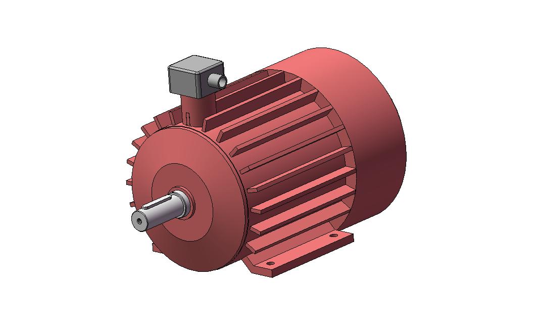 3D модель Двигатель АИР112М4У3 1М1081 ГОСТ 19523-81Е N=5,5квт n=1500об.мин