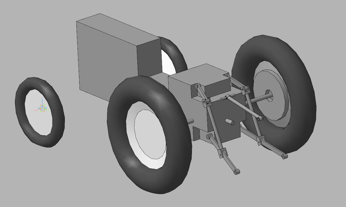 3D модель 3D модель колесного минитрактора WEYTUO TY180