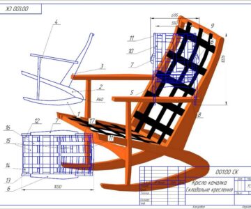 3D модель Кресло качалка (чертежи и 3д)