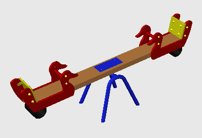 3D модель Качалка балансир, уточки