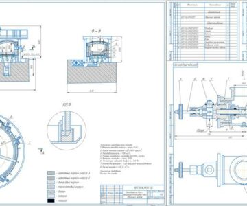 Чертеж Методическая печь с вращающимся кольцевым подом