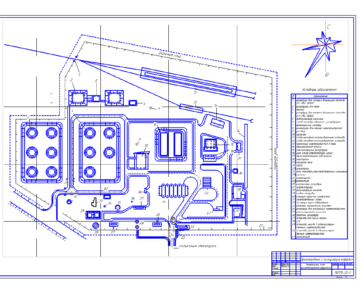 Чертеж Проектирование распределительной нефтебазы