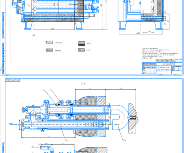 Чертеж Камерная печь с муфелированием пламени