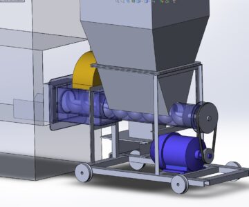 3D модель Предтопок автоматический шнековый для твердотопливного угольного котла 0,23 МВт