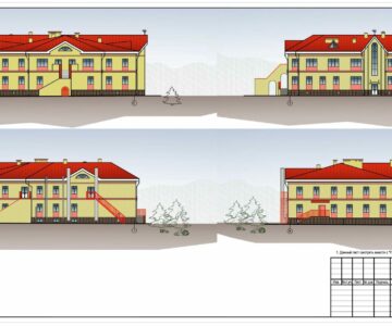 Чертеж Детскй сад на 120 мест