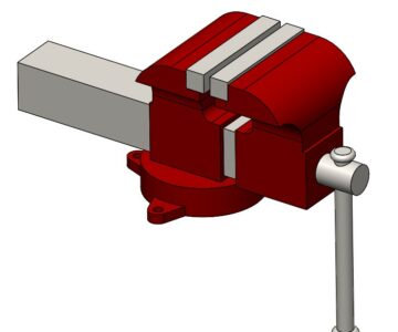 3D модель Тиски слесарные на верстак