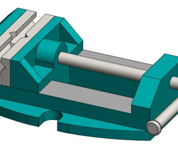 3D модель Тиски станочные для проведения работ по планировке рабочих мест