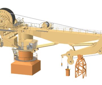 3D модель Кран для судна поддержки