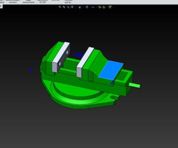 3D модель Тиски   для закрепления заготовок в 3х координатном ЧПУ