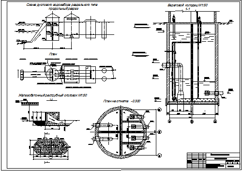 Чертеж Водозаборные сооружения из поверхностных источников