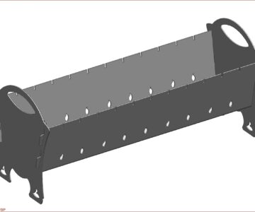 3D модель Мангал разборный 600*185*265