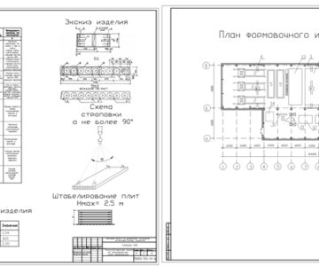 Чертеж Проектирование арматурного и формовочного цехов для плит перекрытий серии 1-141-1