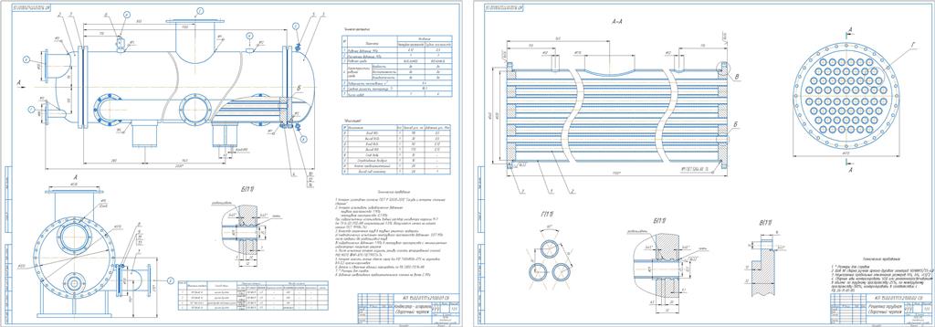 Чертеж Проект разработки технологии ремонта конденсатора-испарителя НПЗ