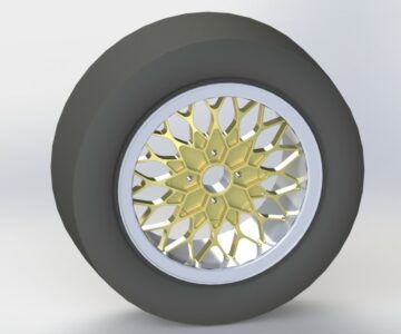 3D модель Колесо автомобильное. Диск BBS 7J R15, PCD 4x100, ET 35, DIA 57,1. Шина 205*55 R15