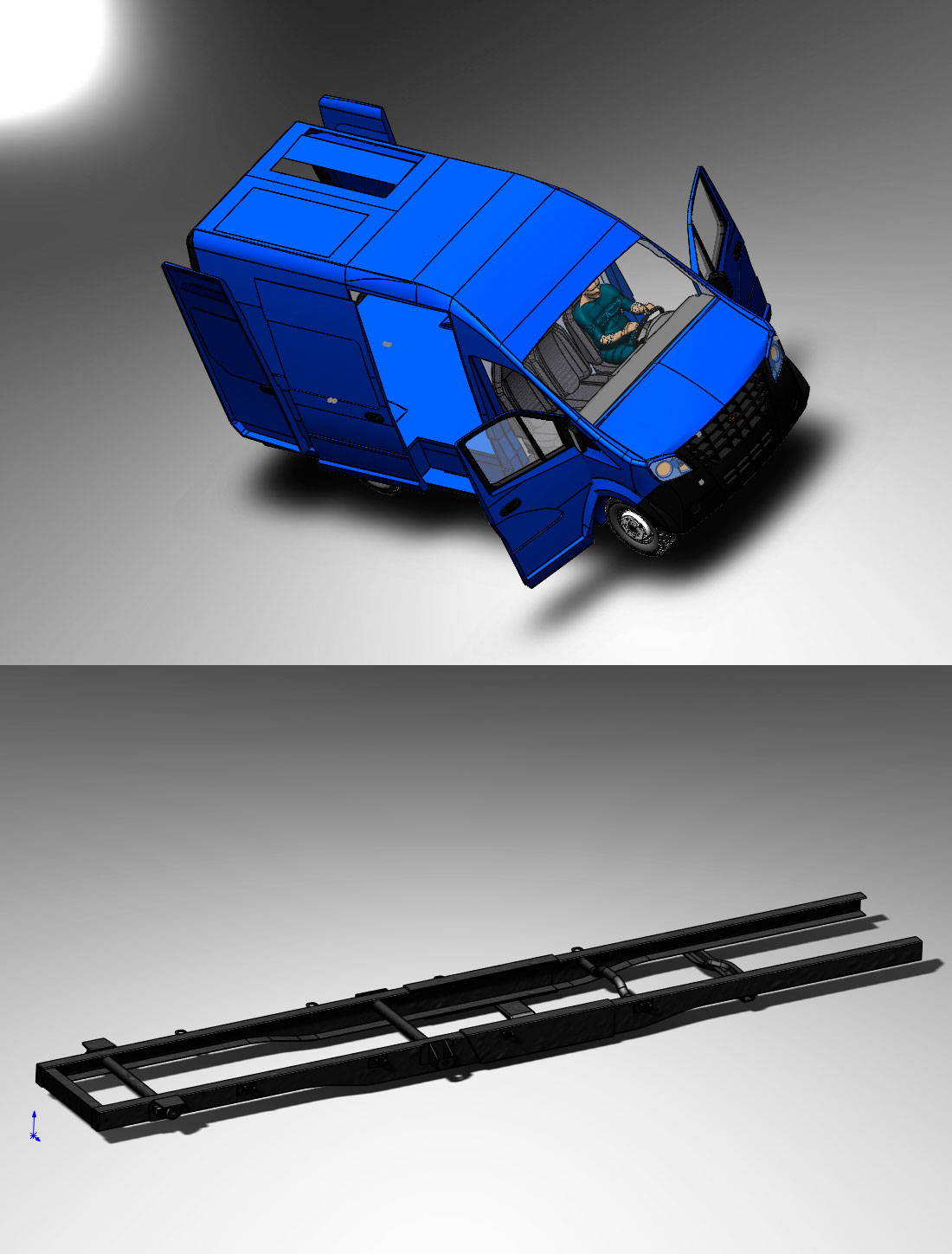 3D модель Газель Next ЦМФ ( короткая версия)