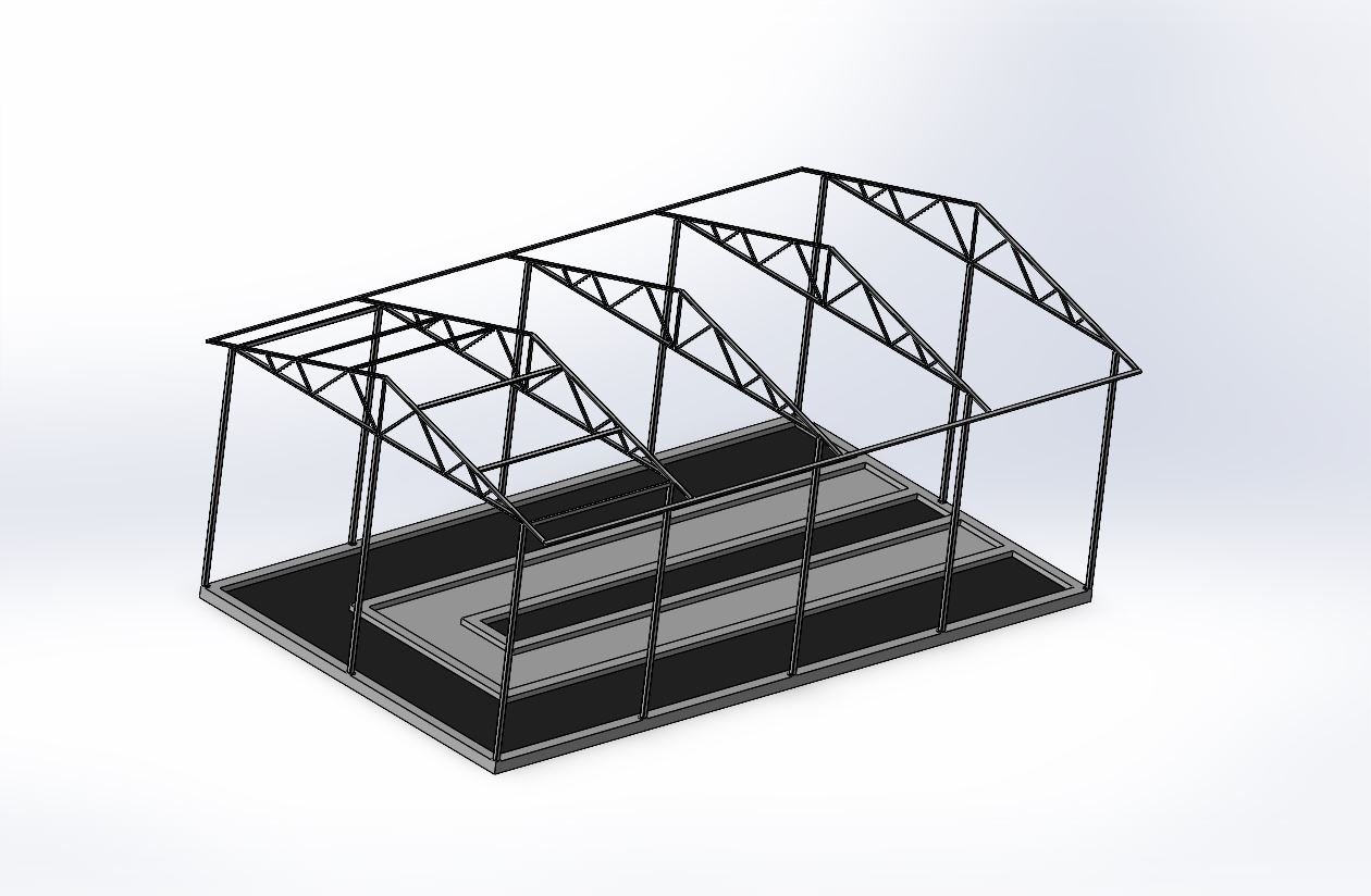 3D модель Теплица 3400х6000х2110 мм.