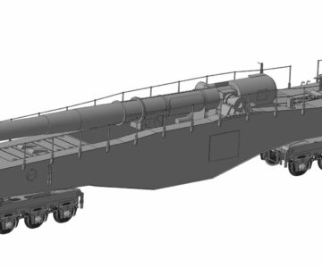 3D модель Немецкое 280-мм железнодорожное орудие K5(E) "Леопольд"