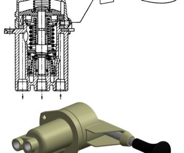 3D модель Кран тормозной обратного действия с ручным управлением 100-3537010